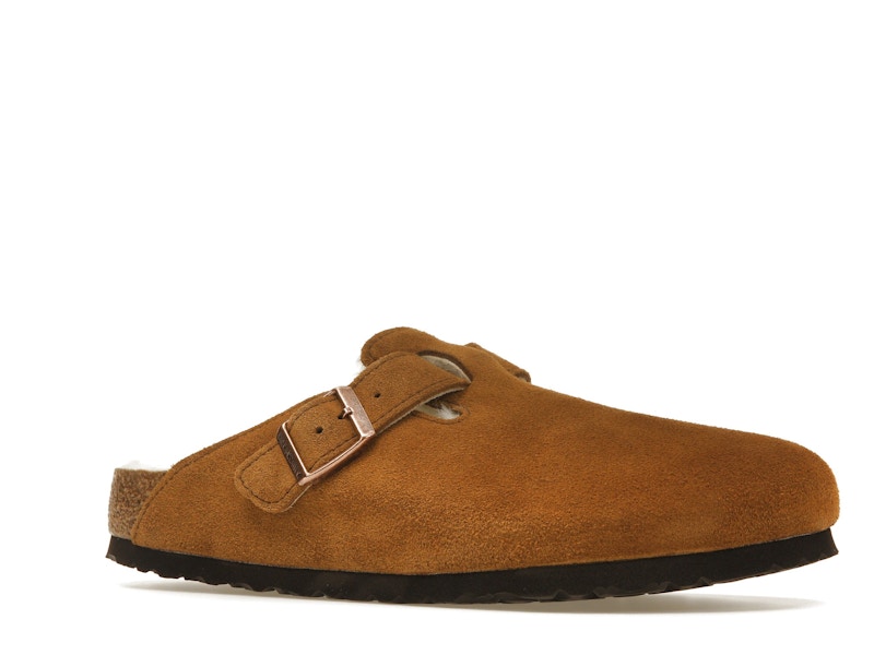 Birkenstock Boston Shearling Suede Leather Mink