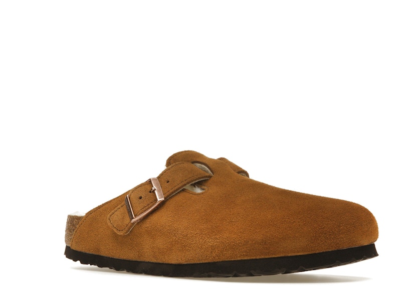 Birkenstock Boston Shearling Suede Leather Mink
