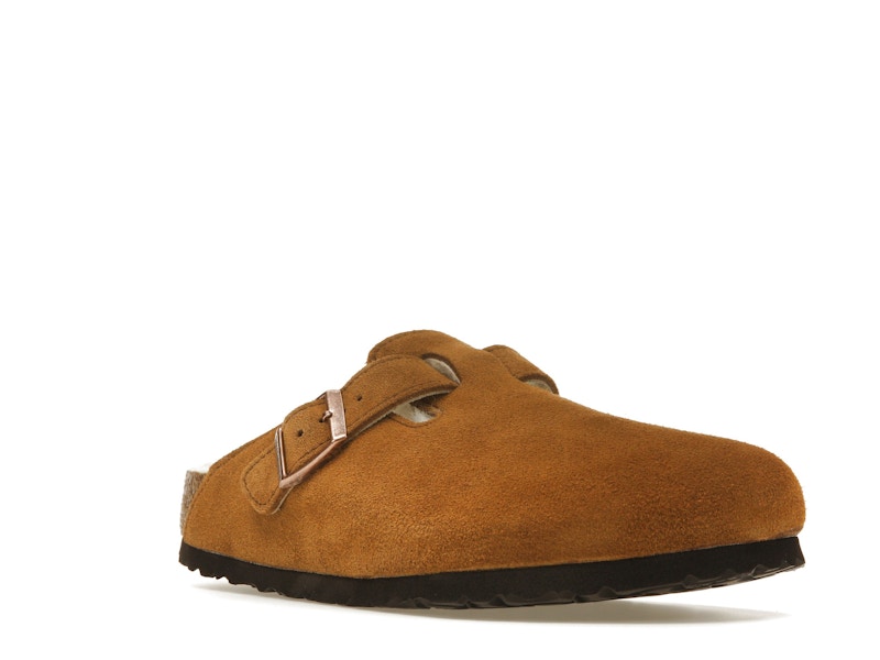 Birkenstock Boston Shearling Suede Leather Mink
