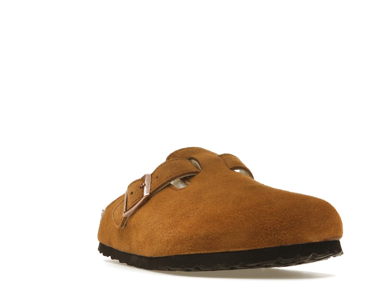 Birkenstock Boston Shearling Suede Leather Mink