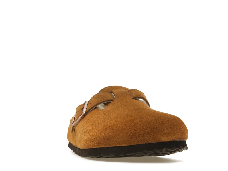 Birkenstock Boston Shearling Suede Leather Mink