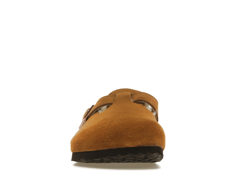 Birkenstock Boston Shearling Suede Leather Mink