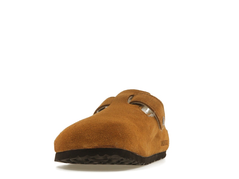 Birkenstock Boston Shearling Suede Leather Mink