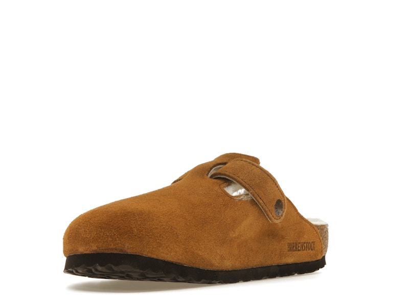 Birkenstock Boston Shearling Suede Leather Mink