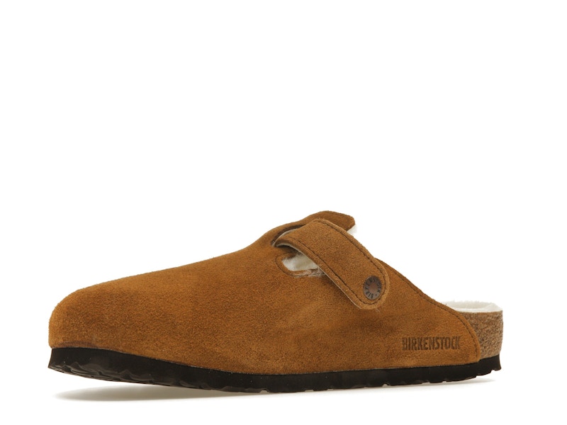 Birkenstock Boston Shearling Suede Leather Mink