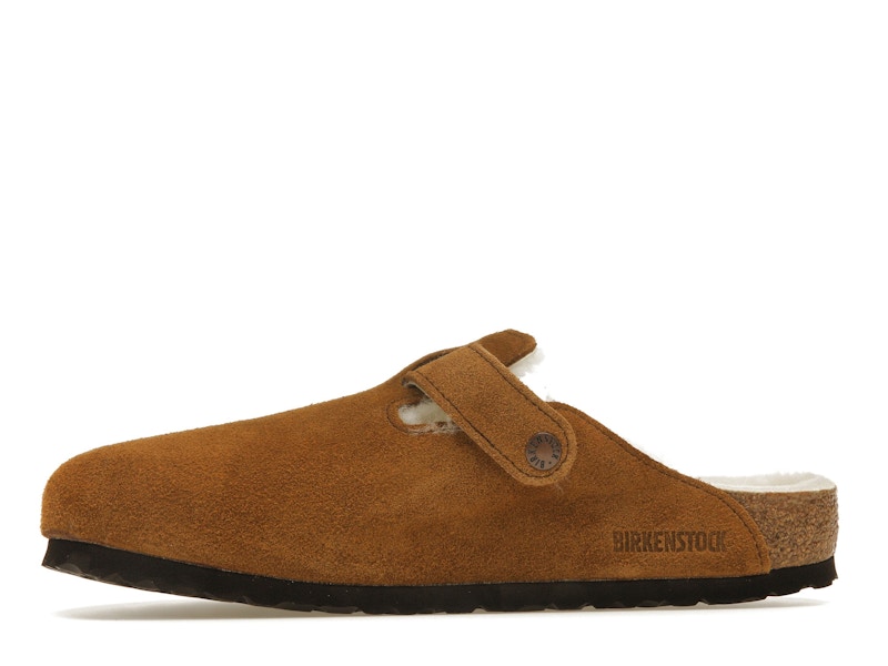 Birkenstock Boston Shearling Suede Leather Mink