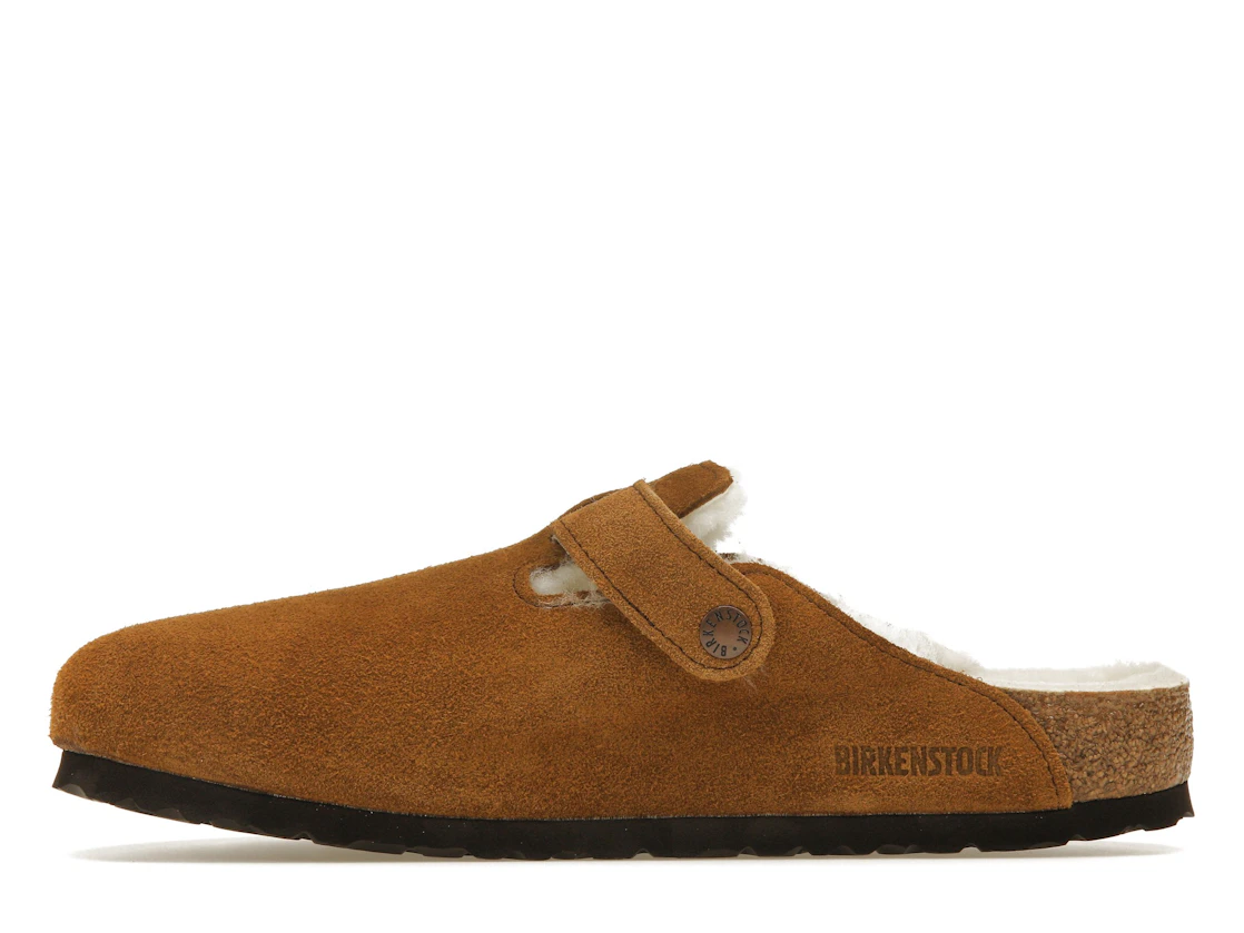 Birkenstock Boston Shearling Suede Leather Mink