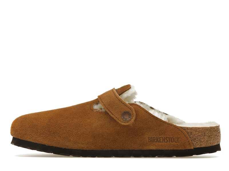 Birkenstock Boston Shearling Suede Leather Mink