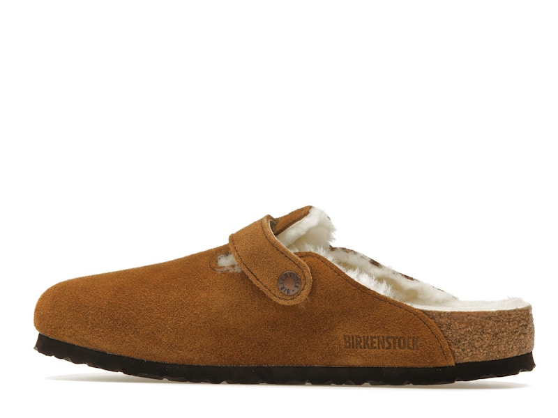 Birkenstock Boston Shearling Suede Leather Mink
