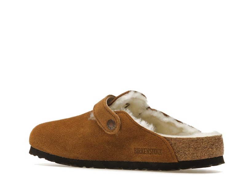 Birkenstock Boston Shearling Suede Leather Mink