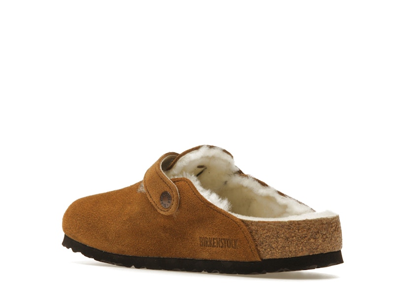 Birkenstock Boston Shearling Suede Leather Mink