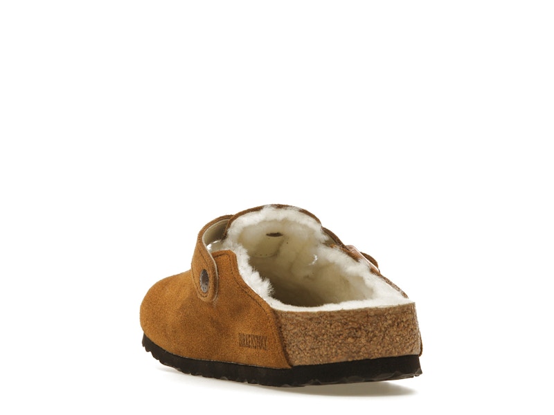 Birkenstock Boston Shearling Suede Leather Mink