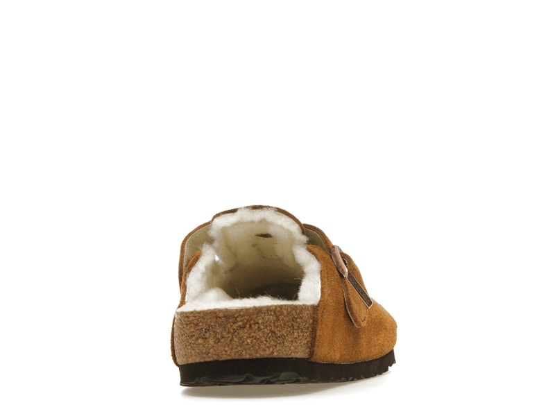 Birkenstock Boston Shearling Suede Leather Mink