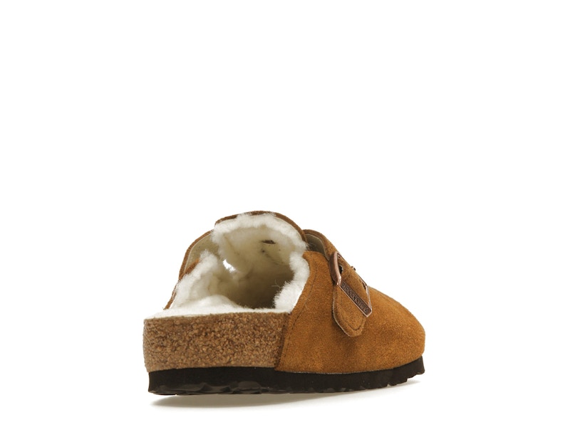 Birkenstock Boston Shearling Suede Leather Mink
