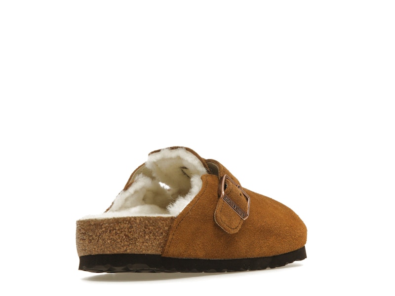 Birkenstock Boston Shearling Suede Leather Mink