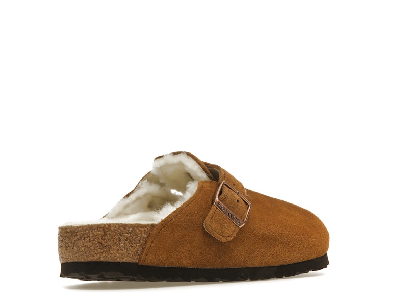 Birkenstock Boston Shearling Suede Leather Mink