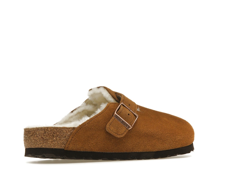 Birkenstock Boston Shearling Suede Leather Mink