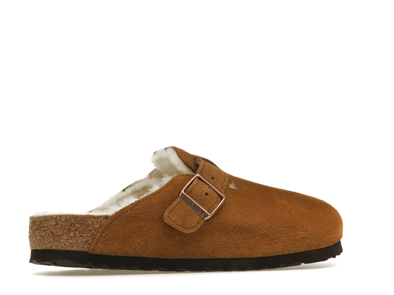 Birkenstock Boston Shearling Suede Leather Mink