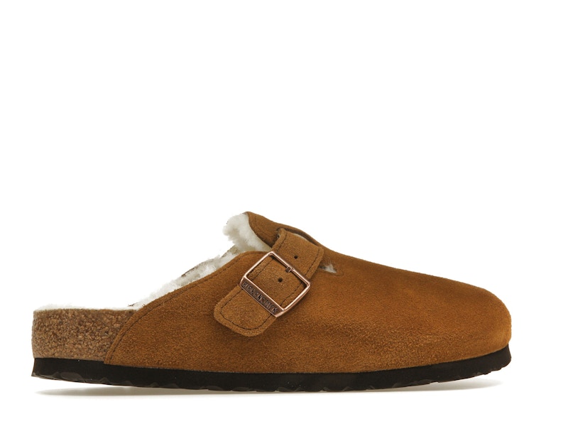 Birkenstock Boston Shearling Suede Leather Mink
