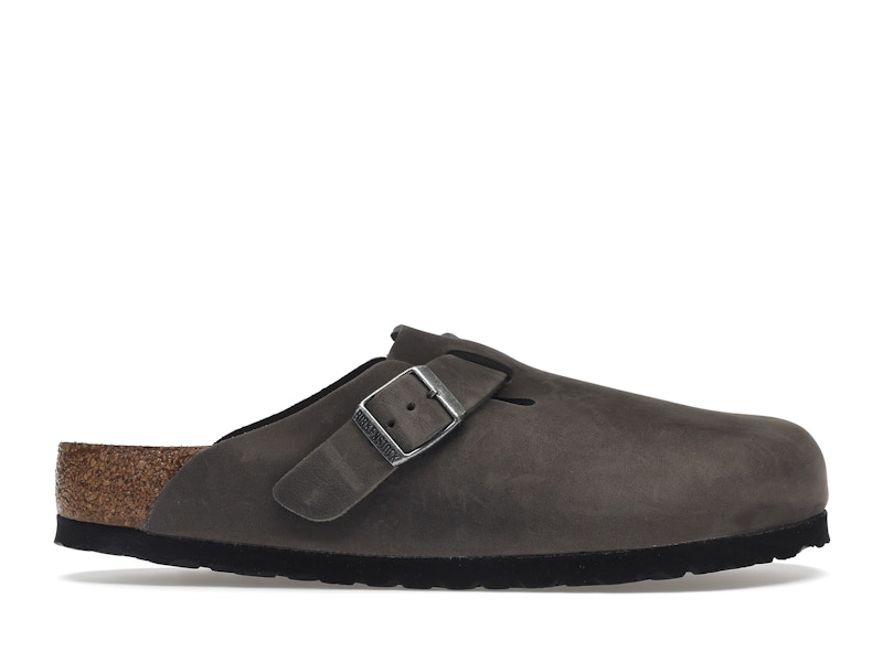 Birkenstock Boston Soft Footbed Oiled Leather Iron Grey 1013255