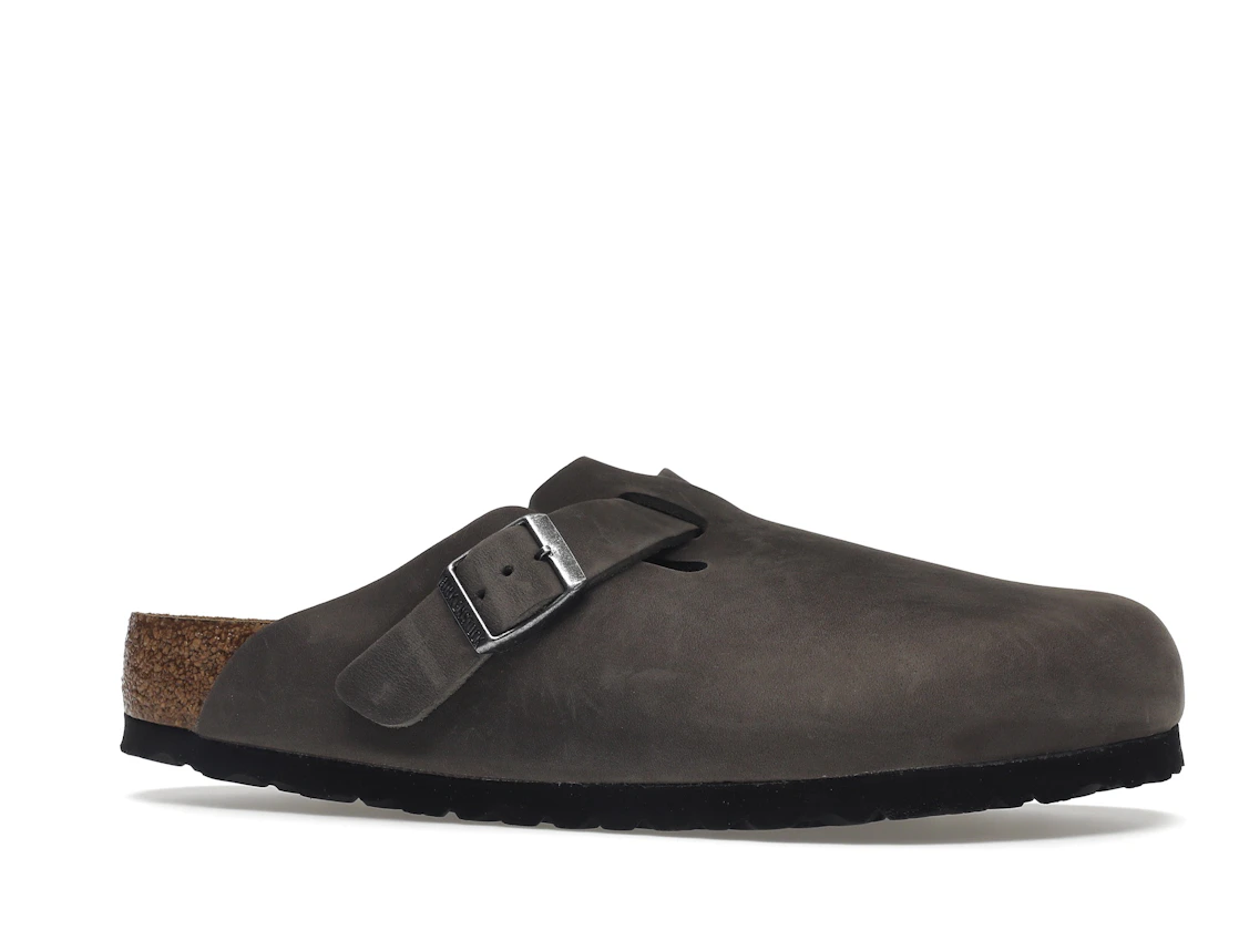 Birkenstock Boston Soft Footbed Oiled Leather Iron Grey