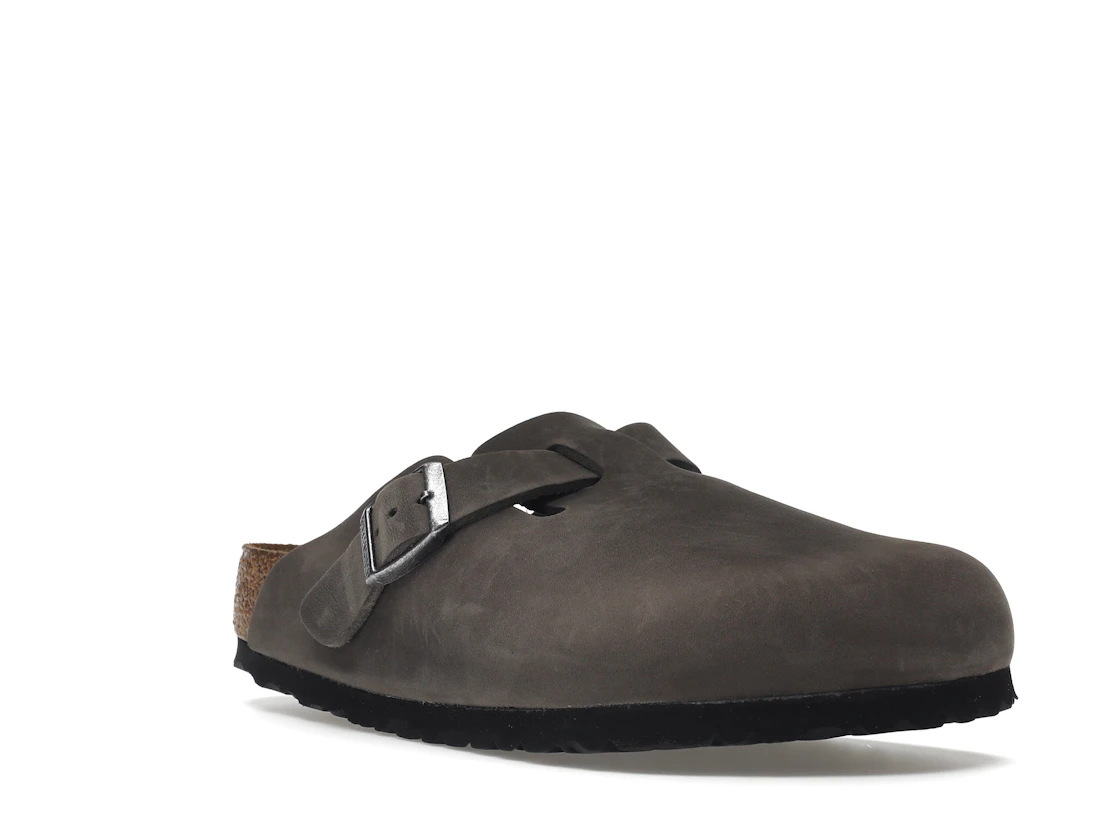Birkenstock Boston Soft Footbed Oiled Leather Iron Grey
