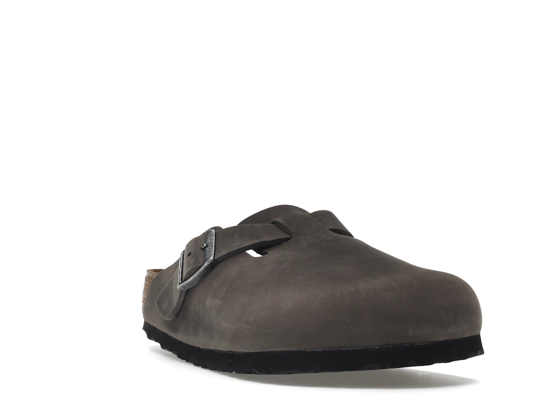Birkenstock Boston Soft Footbed Oiled Leather Iron Grey