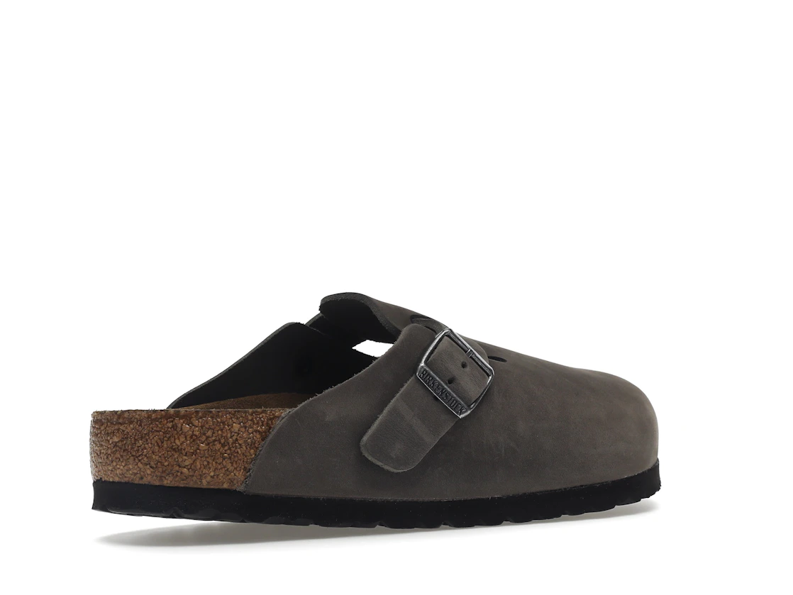 Birkenstock Boston Soft Footbed Oiled Leather Iron Grey