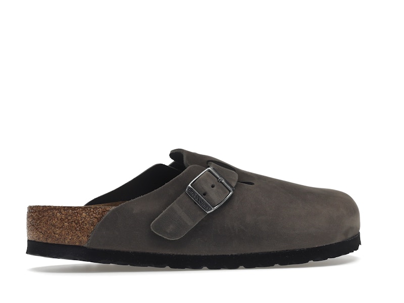 Birkenstock Boston Soft Footbed Oiled Leather Iron Grey