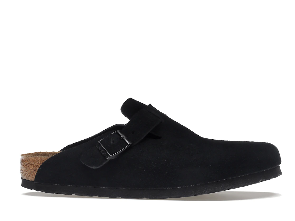 Birkenstock Boston Soft Footbed Suede Black