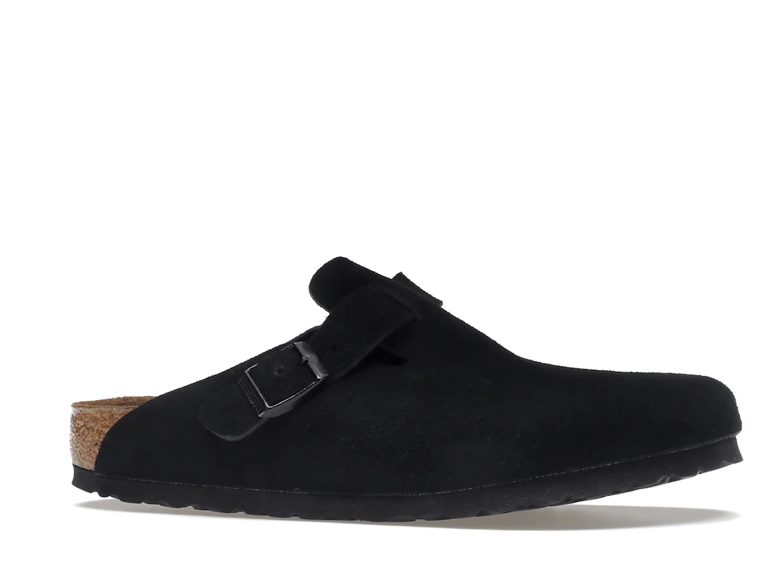 Birkenstock Boston Soft Footbed Suede Black
