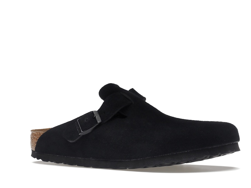 Birkenstock Boston Soft Footbed Suede Black