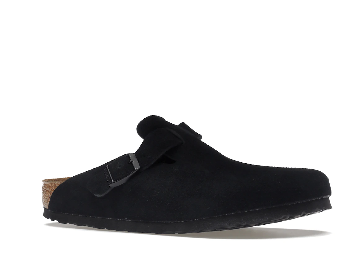 Birkenstock Boston Soft Footbed Suede Black