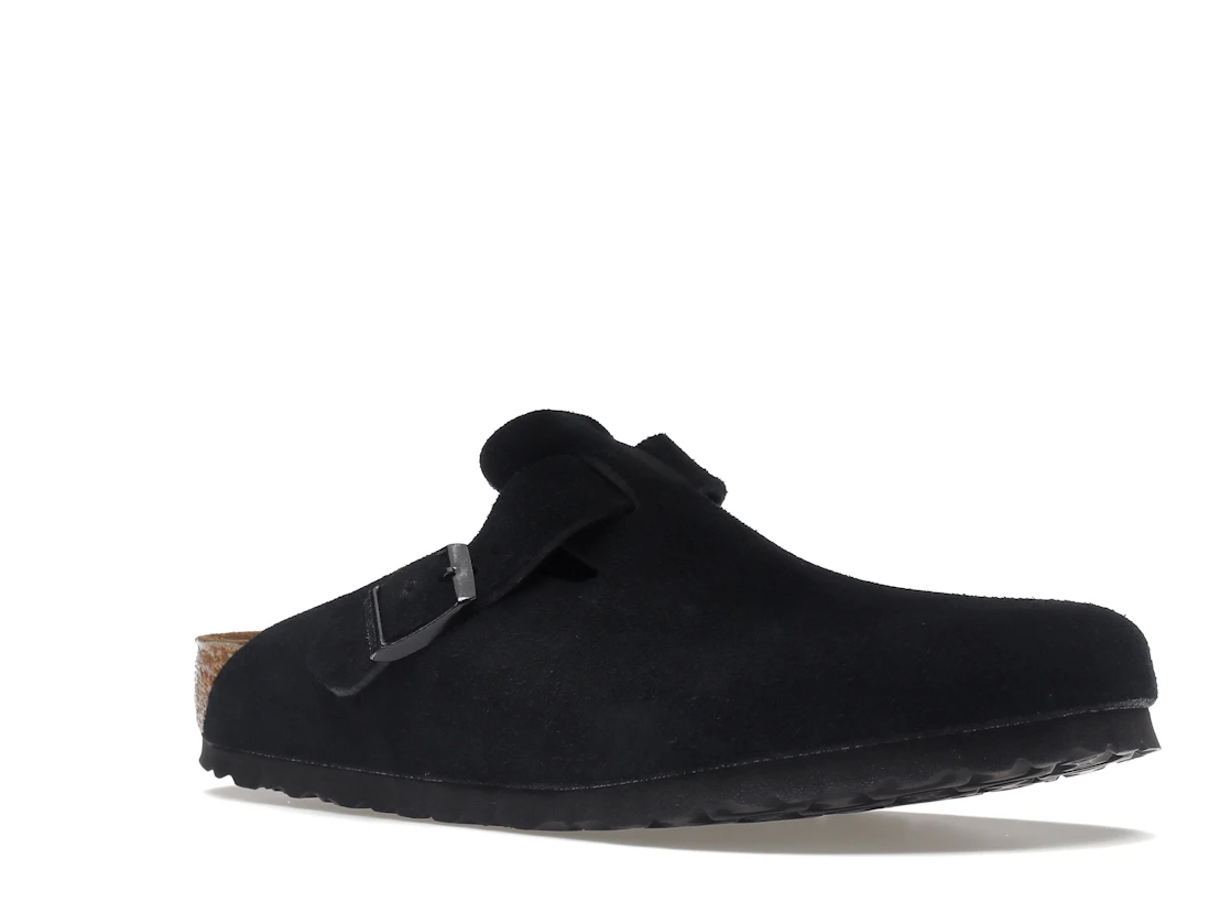 Birkenstock Boston Soft Footbed Suede Black