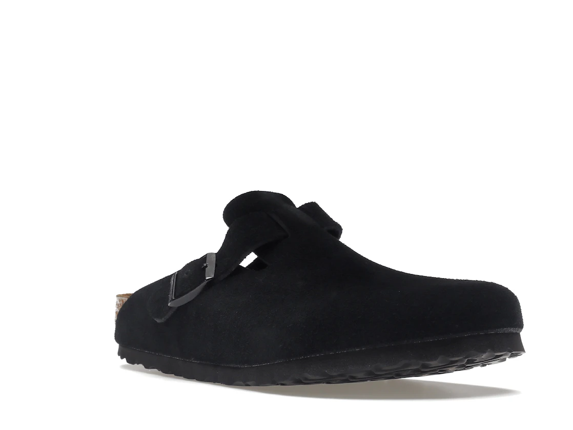 Birkenstock Boston Soft Footbed Suede Black