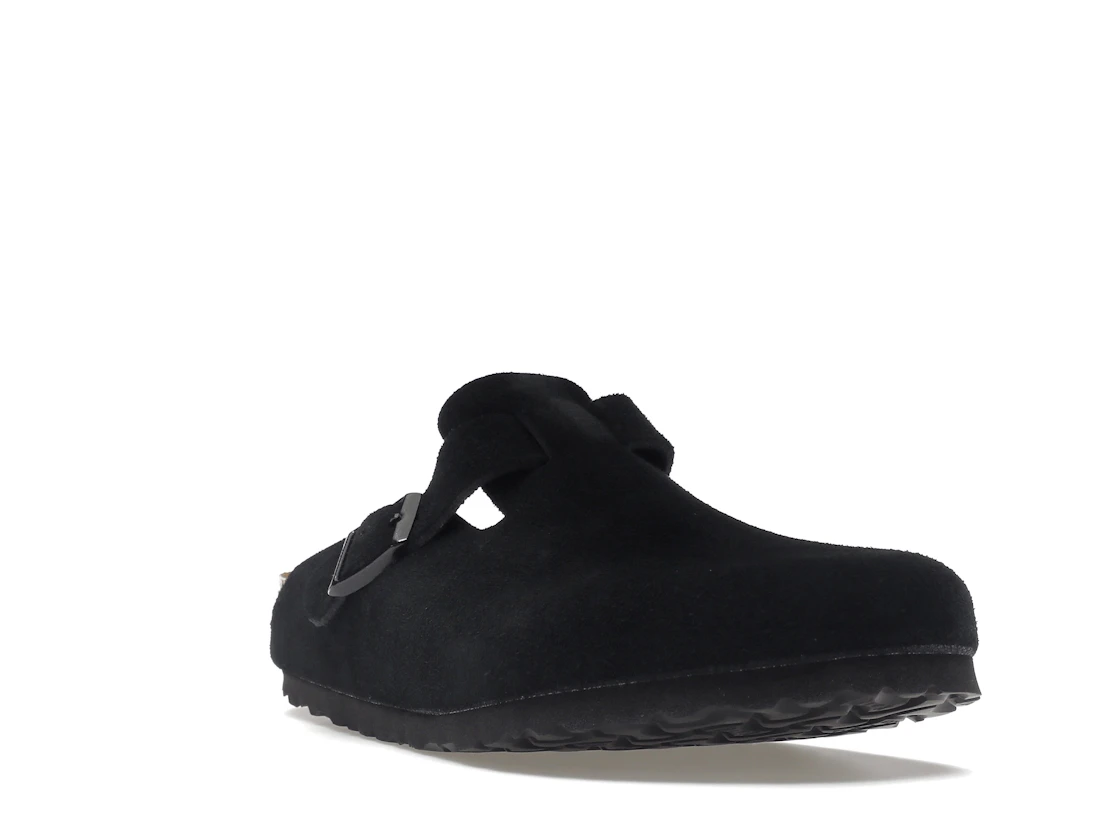 Birkenstock Boston Soft Footbed Suede Black