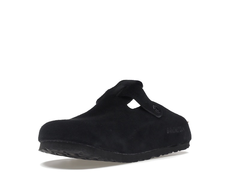 Birkenstock Boston Soft Footbed Suede Black