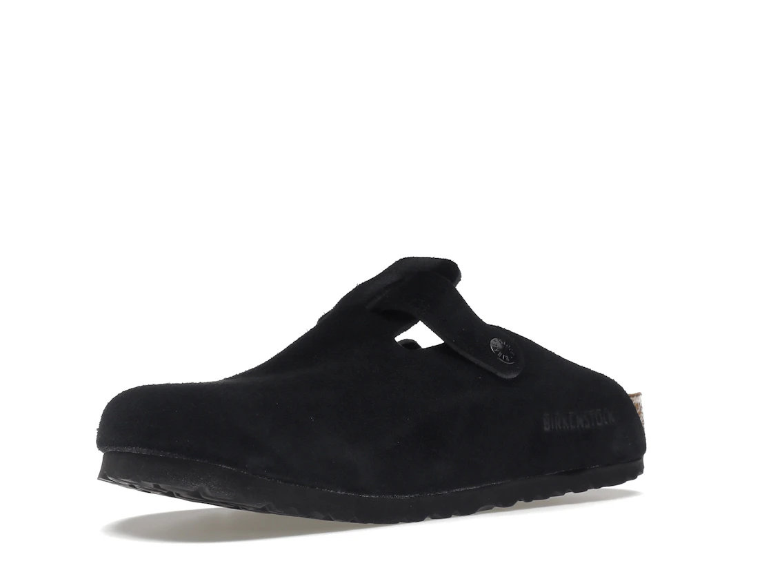 Birkenstock Boston Soft Footbed Suede Black