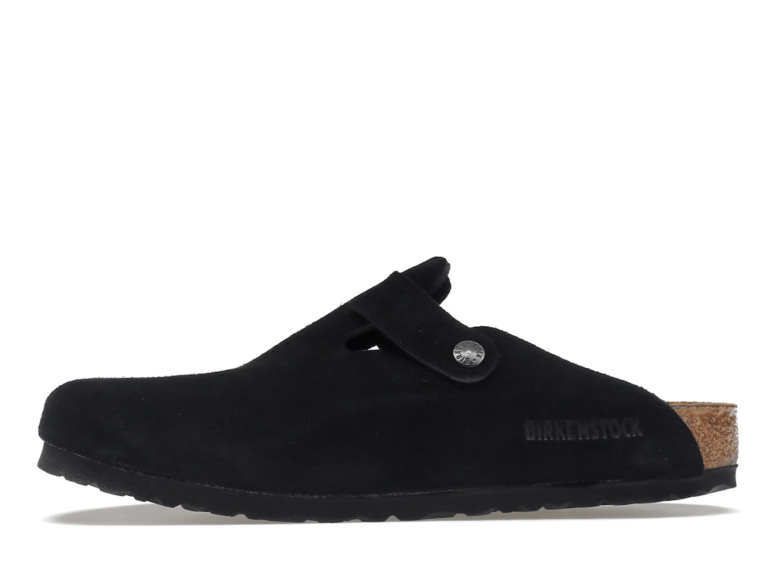Birkenstock Boston Soft Footbed Suede Black