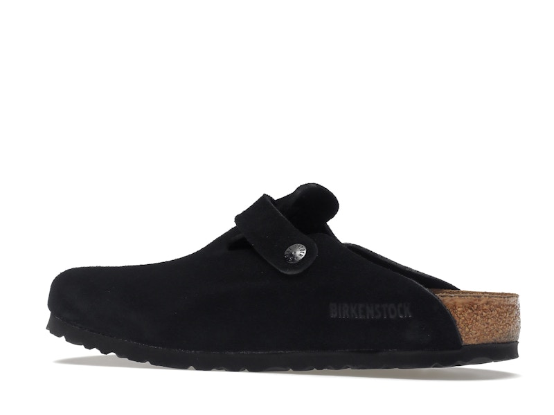 Birkenstock Boston Soft Footbed Suede Black