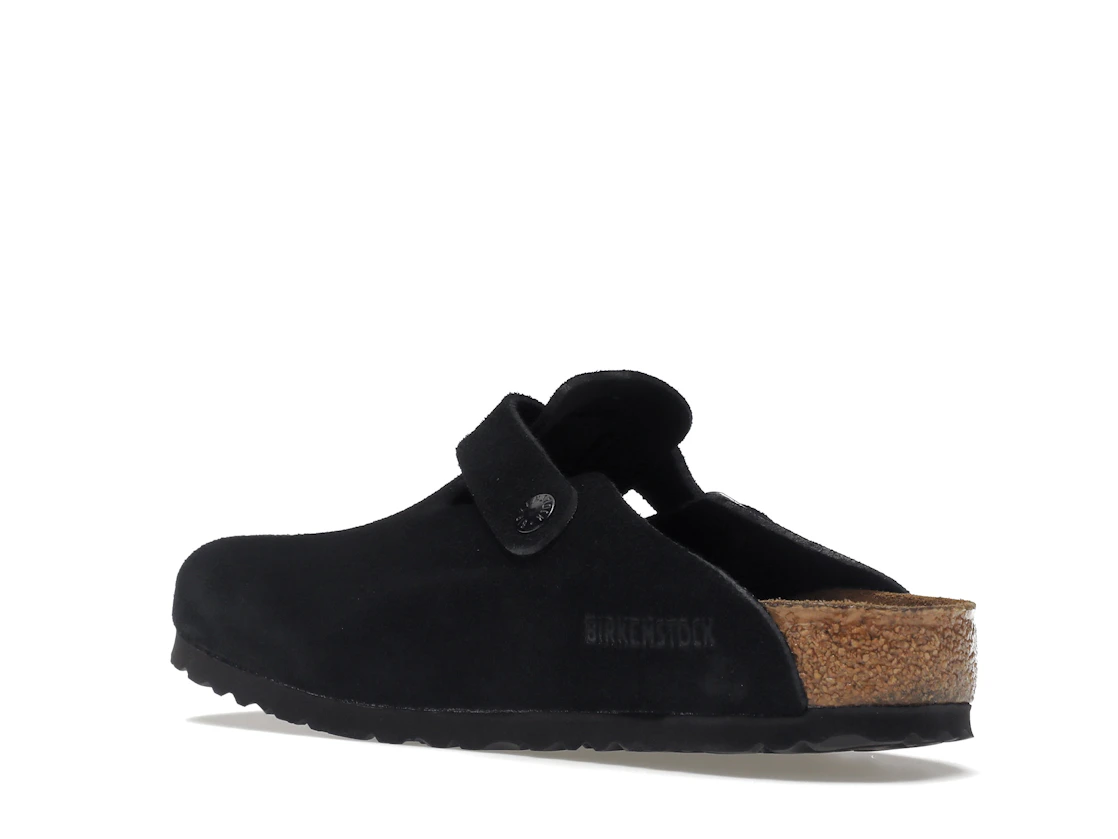 Birkenstock Boston Soft Footbed Suede Black
