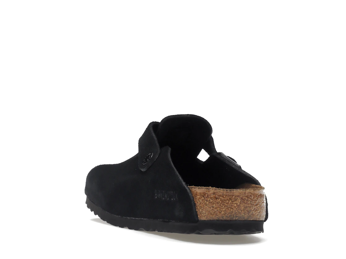 Birkenstock Boston Soft Footbed Suede Black