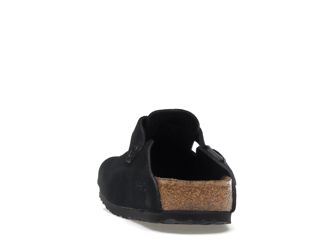 Birkenstock Boston Soft Footbed Suede Black