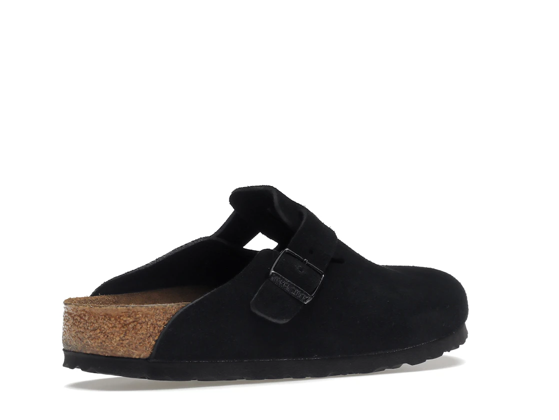 Birkenstock Boston Soft Footbed Suede Black