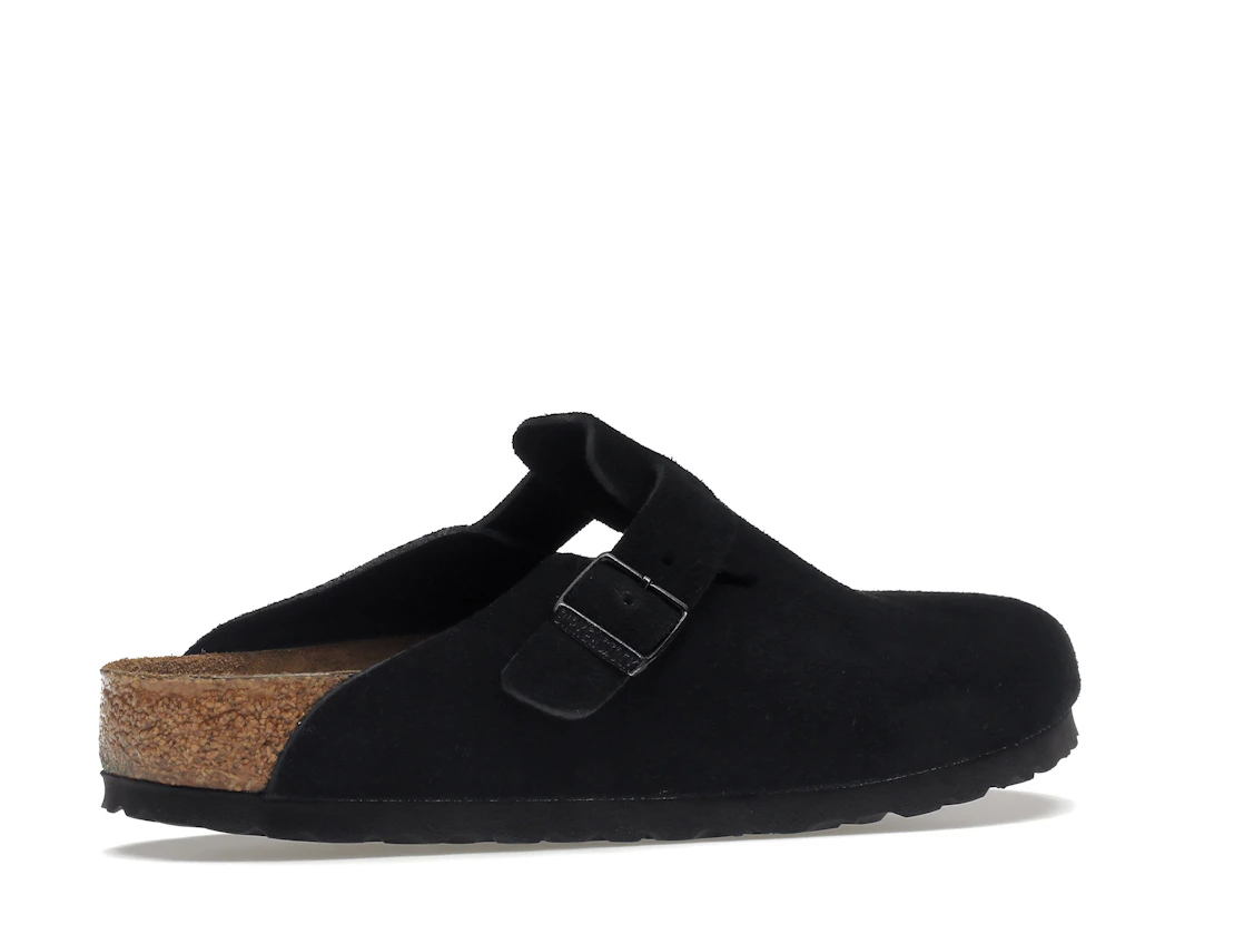 Birkenstock Boston Soft Footbed Suede Black