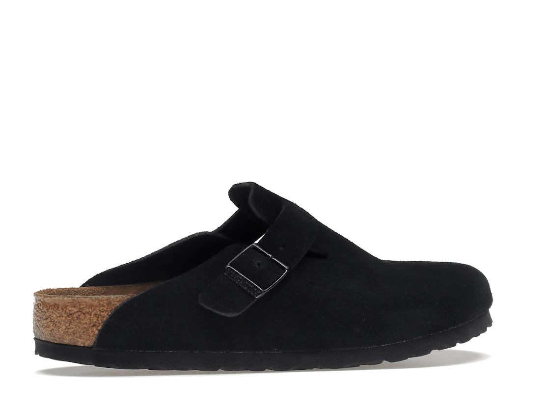 Birkenstock Boston Soft Footbed Suede Black