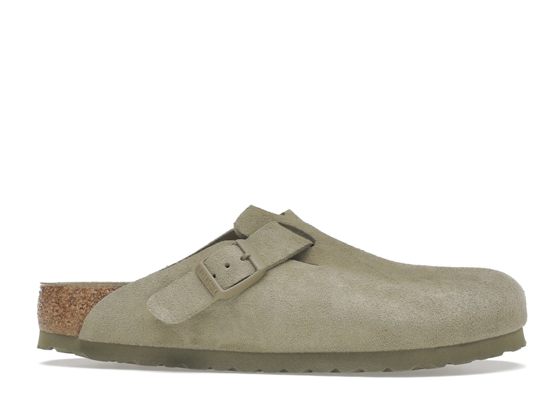 Birkenstock Boston Soft Footbed Suede Faded Khaki