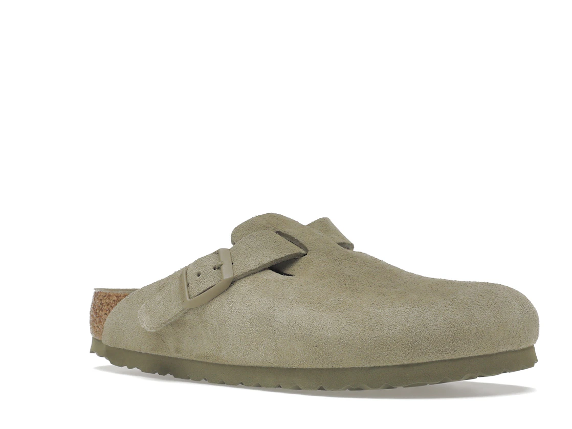 Birkenstock Boston Soft Footbed Suede Faded Khaki