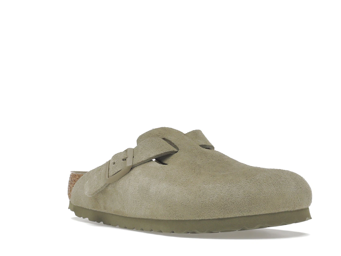 Birkenstock Boston Soft Footbed Suede Faded Khaki