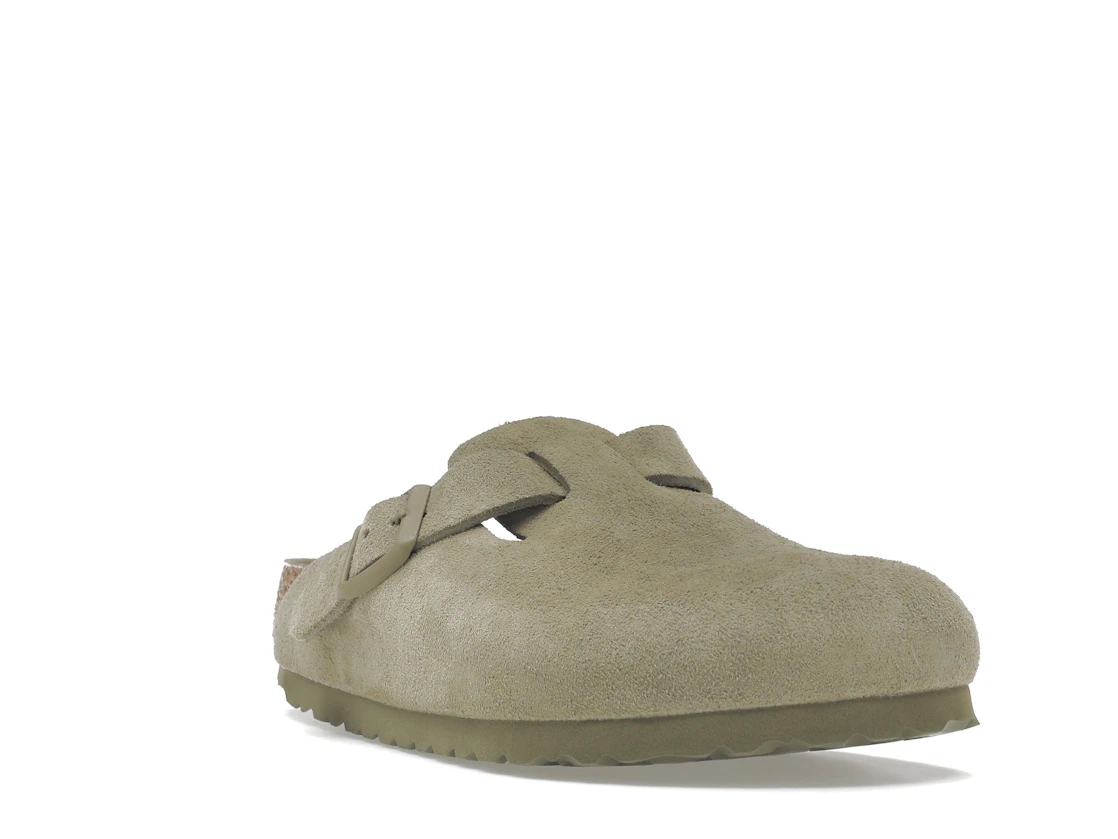 Birkenstock Boston Soft Footbed Suede Faded Khaki